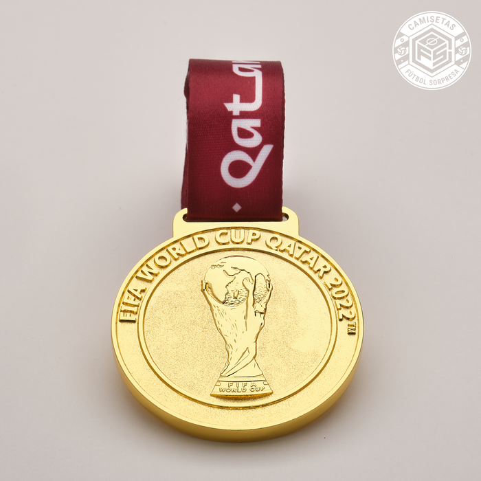 Medalla Mundial de Qatar 2022 Argentina Campeona con Marco Hexagonal