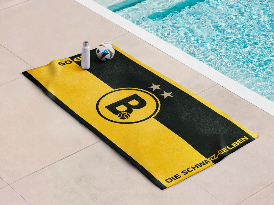 Strand- und Poolhandtuch - Die Schwarz-Gelb - 160 x 80 cm